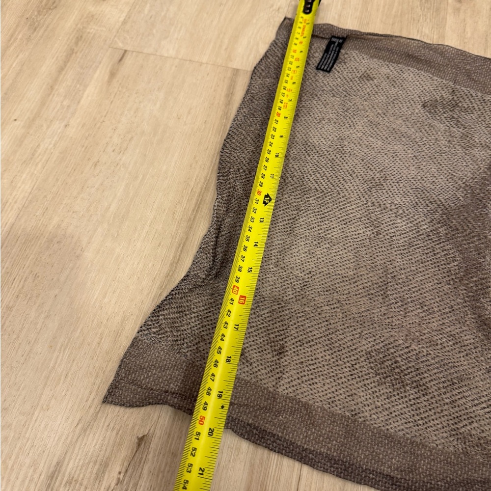 Vintage Ellen Tracy Brown Rectangular Wrap Scarf … - image 5